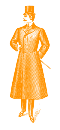 pencil drawing of dandy gentlemen